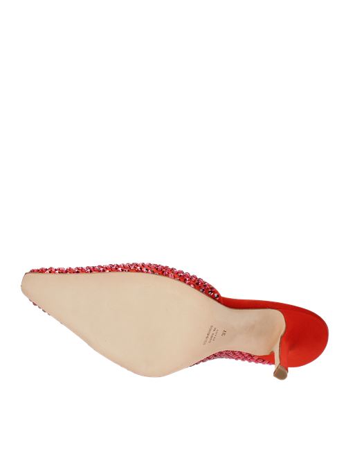 Mules model ES22936 in satin and rhinestones EDDY DANIELE | ES22936ROSSO